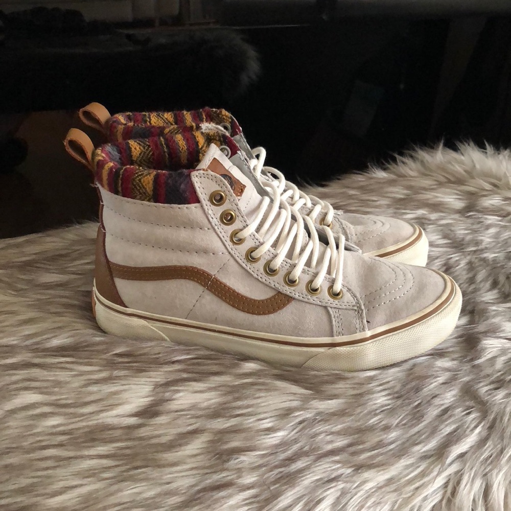 GREY AZTEC GREY SK8 HI VANS